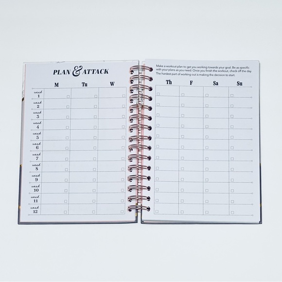 🦋Fitness Journal Training Planner Exercise Food Diary Track Progress Set Goals - Picture 10 of 13